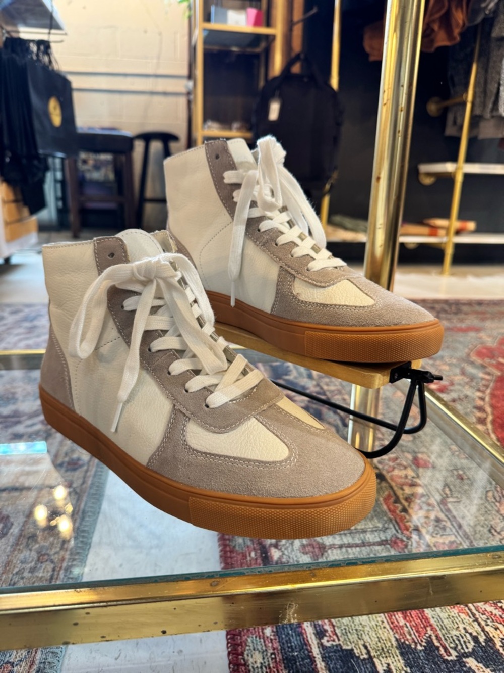 Men’s Verge Leather & Suede High-Top Casual Sneakers